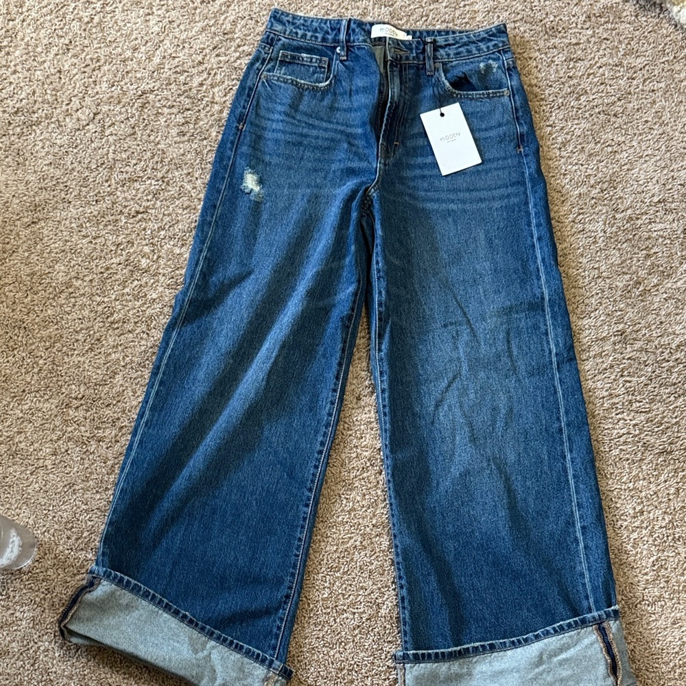 Women's Blue Wide-Leg Jeans